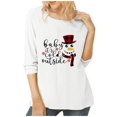 thumbnail image 1 of Hauts à Manches Longues pour Femmes Mode Noël Femme Col Rond T-Shirt à Manches Longues Imprimé Blouse Ample Hauts T-Shirts à Manches Longues pour Femmes T-Shirts d'Été pour Femmes, 1 of 5