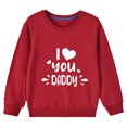 thumbnail image 1 of Penkiiy Haut à Manches Longues Imprimé Cœur pour Enfants Garçons Filles 9-10 Ans Rouge, 1 of 8