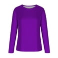 thumbnail image 4 of Timegard Womens Sweatshirt Long Sleeve Crewneck Comfy Pullover Fall Winter Basic Casual Loose Tops, 4 of 5