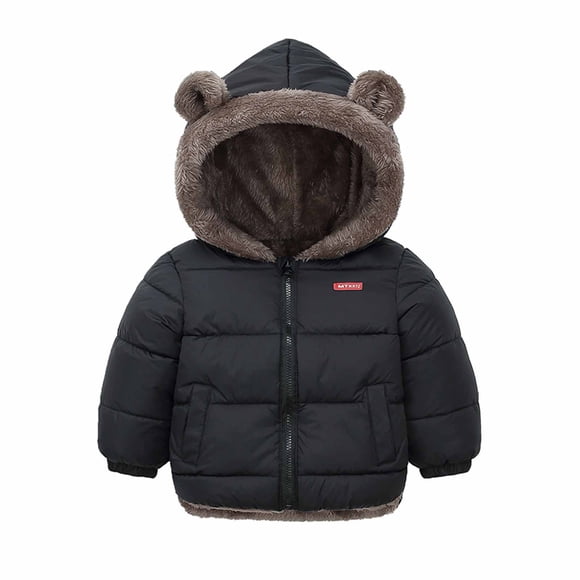 Toddler Girls Clothes Toddler Baby Boys Girls Autumn Winter Fleece Padded Jacket Hooded Zip Jacket Coat Toddler Boys Clothes Toddler Winter Coat Baby Winter Clothes Girls Fleece Jacket