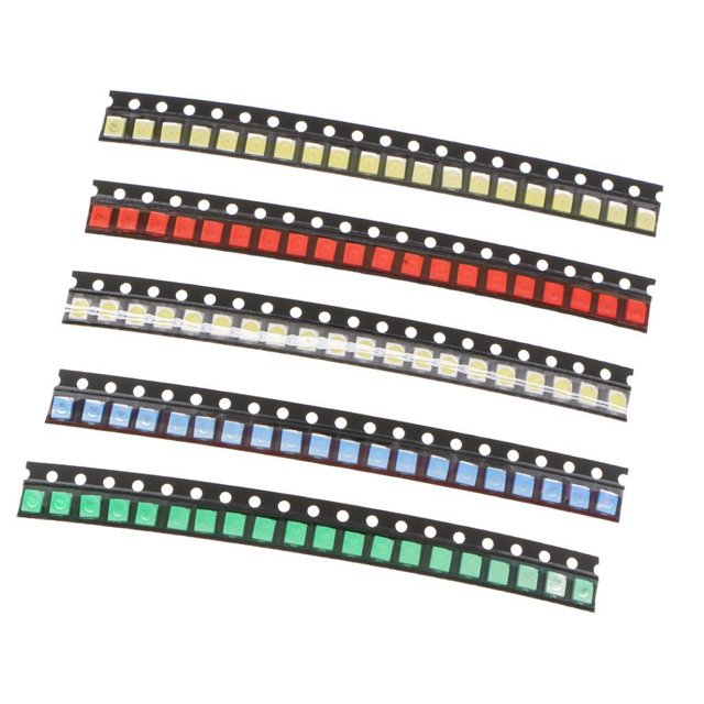 jinwen 100 Pcs SMD 5 Couleurs LED Diode, Bleu Rouge Blanc Vert Jaune 20 Pcs Chaque Couleur