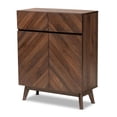 thumbnail image 1 of Baxton Studio Hartman Walnut Brown Finished Wood Shoe Cabinet, 1 of 11