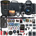 thumbnail image 1 of Canon EOS M50 Mirrorless Digital Camera with 15-45mm and 55-200mm Lenses Bundle, 1 of 7