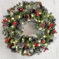 thumbnail image 4 of LSLJS Couronne de Noël de 16 Pouces, Couronne de Noël Extérieure Lumineuse pour Porte d'Entrée, Couronne de Noël pour Décorations de Fête des Fêtes, Couronne Couronne, 4 of 7