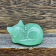 thumbnail image 2 of Natural Quartz Crystal Sleeping Cat Decoration Crystal Cat Sleeping Statue 2 Inch Opal Cat Crystal Statue Statue For Home Meditation, 2 of 9