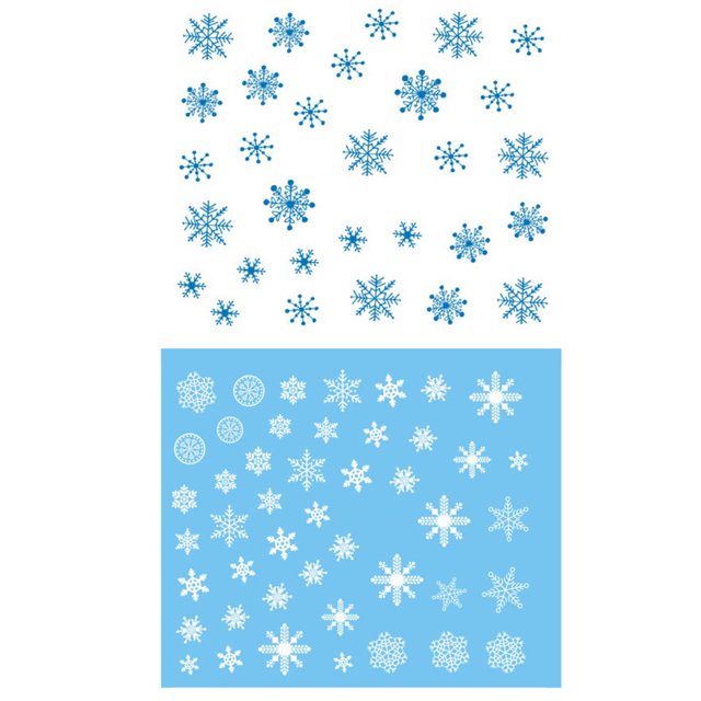 1 Sheet Christmas 3D Nail Sticker nail decal Snowflakes Nail Tips Tatoos Party Manicure Transfer Sticker