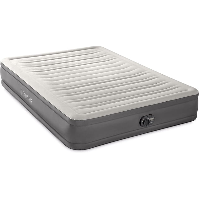 Refurbished (Good) Intex TruAire Luxury Air Mattress Queen Size Built-in Electric Pump Gray - 64023ED
