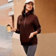 thumbnail image 2 of Erwazi Womens Half Zip Pullover Top Waffle Long Sleeve Lapel Functional Pocket Work To Weekend Versatile Blouses, 2 of 8
