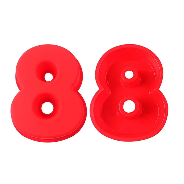 LSLJS 10 Inch Large Silica Gel Large Cake Birthday Number Silicone Cake Pizza Pan Baking Cake Bread Kitchen DIY Mould, Cake Mould