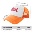 thumbnail image 5 of Yeshua Jesus Christian Trucker Hats Orange One Size Adjustable Snapback Hat, 5 of 5