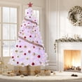 thumbnail image 1 of 7.5ft Pre-Lit Artificial Christmas Tree with 250 Warm White LED Lights, Laser White Pine Tree Design with Foldable Metal Stand, Perfect for Home and Office Holiday Decorations, 1 of 1