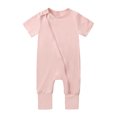thumbnail image 1 of 2025 Cottons Rompers and Jumpsuits Rompers Footless Pajamas Zipper Snow Suit Short Sleeve Sleeper, 1 of 3