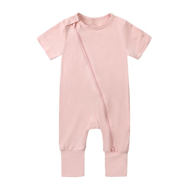 2025 Cottons Rompers and Jumpsuits Rompers Footless Pajamas Zipper Snow Suit Short Sleeve Sleeper