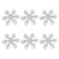 thumbnail image 1 of 6pcs Silver Snowflake Design Napkin Rings Sparkling Napkin Buckles Metal Napkin Holders Christmas Dinning Table Setting Decoration for Christmas Party Table, 1 of 9