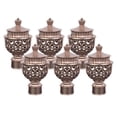 thumbnail image 3 of Maytalsory 6 Pcs Embouts de Tringle à Rideaux Décoratifs Rétro pour Bar Matériau PP, durable Fenêtre de Bureau Or Rose, 3 of 6