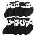 thumbnail image 4 of Iron Club Head Cover Set, Durable Number  Iron Headcover  For Protecting Club White Words On Black Background, 4 of 8