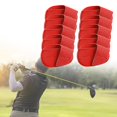 thumbnail image 4 of jinwen Golf Iron Head Covers Set PU Leather Protective Lightweight Golf Head Covers for Red Large, 4 of 9