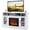 Blanc, variante sur Giantex Meuble Télé de 58 Pouces avec Foyer Électrique, Centre de Divertissement pour Télé avec Insert de Foyer, Noir
