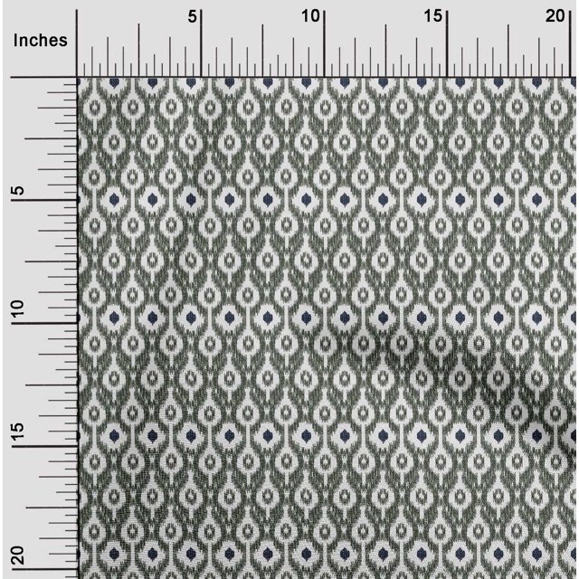 oneOone Viscose Chiffon Fabric Ogee Ikat Decor Fabric Printed BTY 42 Inch Wide
