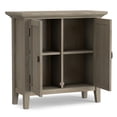 thumbnail image 3 of Armoire de Rangement Basse Transitionnelle Redmond en Bois Massif de 32 Pouces en Gris Vieilli, 3 of 8