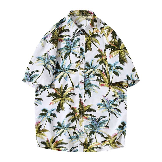 Chemises pour Hommes Chemise Décontractée Ajustée Unie à Boutons à Col à Revers à Manches Courtes