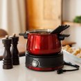 thumbnail image 3 of Swissmar Arolla Ensemble de Fondue Électrique 10 Pcs / Rouge, Casserole en Acier Inoxydable, 3 of 9