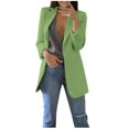 thumbnail image 2 of EGNMCR Womens Casual Loose Blazers Solid Color Long Sleeve Cardigans with Pockets Work Office Jacket Blazer, 2 of 5