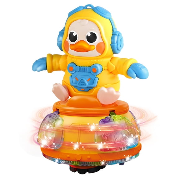 Educational Puzzle Toy Space Musical Flashing Lights with 360° Universal Movement and Battery Powered Dancing for Toddlers and Kids