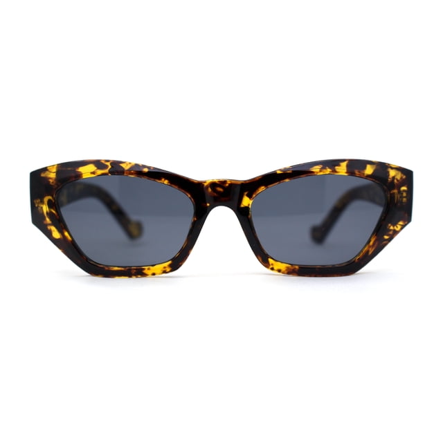 Womens Mod Thick Plastic Chunky Cat Eye Sunglasses Tortoise Black