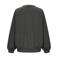 thumbnail image 4 of Pisexur Chandail en Molleton Femme Décontracté Ample Automne Chandails en Molleton pour Femmes Couleur Unie Col Rond Chandail en Molleton Manches Longues Chemises pour Femmes Mode Chandail en Molleton Texturé Uni Chandail Tops, 4 of 7