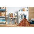 thumbnail image 2 of Ahgly Tapis de Zone Carré Transitionnel Néon Orange Lavable en Machine, 3 Pieds Carré, 2 of 7