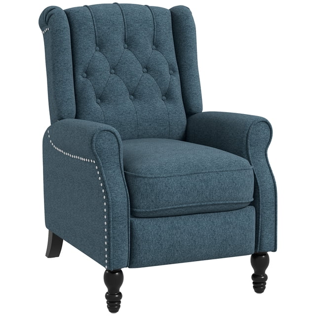 HOMCOM Manual Reclining Sofa with Wingback Design Armrests for Living Room