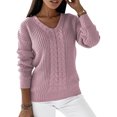 thumbnail image 3 of Innerwin Pull Hiver Chaud Femmes Pull Tops Chic à Manches Longues Pull Confortable Rose L, 3 of 8