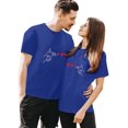 thumbnail image 1 of LUOGENLI T-shirts pour Femme pour Femmes T-Shirt pour Couple Imprimé Col Rond Manches Courtes T-Shirt T-shirts pour Femmes T-shirts Graphiques TTG Grande Taille Saint-Patrick Bleu m, 1 of 1