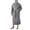 Grey, variant on Mens Terry Cloth Kimono Robe Lightweight Soft Long Bathrobe Sleepwear Loungewear with Pockets