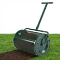 thumbnail image 2 of Gymax Compost SpreaderPeat Moss Spreader Roller w/Height-adjustable T-shape Handle Green, 2 of 10