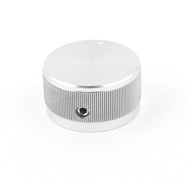 Silver Tone CNC Solid Aluminum Hifi Speaker Radio Volume Control Knobs 30x16mm