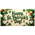 thumbnail image 2 of St Patricks Day Backdrop Banner Photography Props Party Decorations Green Background Wall Decor Shamrock Rainbow Holiday Celebration Event Display, 2 of 4
