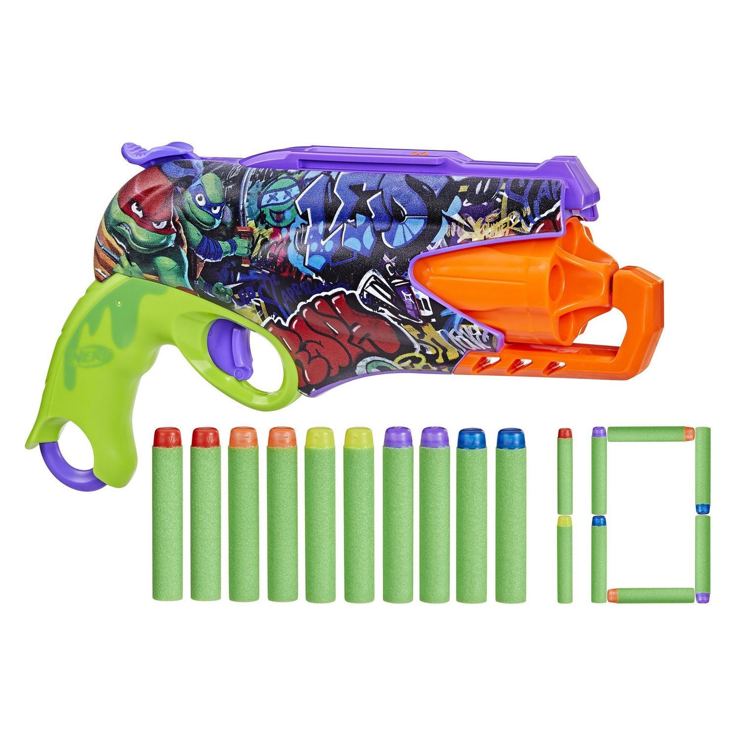 Nerf Teenage Mutant Ninja Turtles Blaster, 10 Nerf Elite Darts