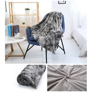 Birdeem 63*51.2Inch Warm Faux Weighted Blanke Soft Coral Fleece Double Sided Thick Throw Blankets Tie-Dyed Plush Conditioning Blanket for Sofa/Bed/Couch 63*51 In