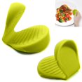 thumbnail image 2 of WHEANG 2pcs Green Heat Insulation Hand Bowl Tub Clip To Food Grade Silicone Kitchen High Temperature Hand Clip, 2 of 4