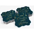 thumbnail image 4 of Inkdotpot Pack Of 100 Merry Christmas & Happy Text Paper Tags DIY Craft Bracket Shape Real Gold Foil Hang Tags, 4 of 7