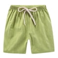 thumbnail image 1 of XASZHN Girl's Ripped Jean Shorts High Waist Straight Leg Denim Shorts Green 2-3 Years, 1 of 3
