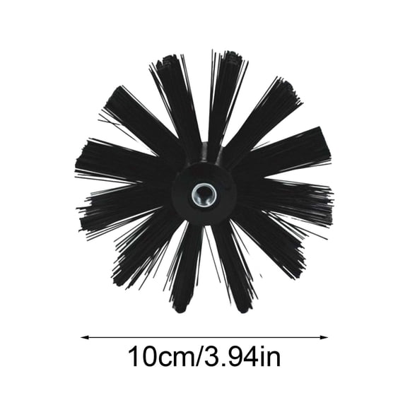 4/6 Inch Nylon Chimney and Dryer Vent Cleaning Brush with M8 Thread for Lint and Debris Removal
