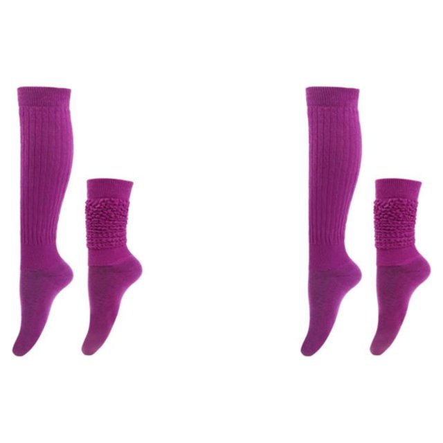 mmirethe 2piece Embrace Active Lifestyle With Polyester Made Slouch Socks Breathable Purple 2Set