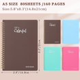 thumbnail image 2 of ERSAN-[4 Pack] Spiral Notebook, A5 Size College Ruled Notebooks, PP Hardcover Spiral Notebook Ruled Lined Journal Notebook Bulk, 80 Sheets / 160 Pages Spiral Bound Notebook (5.7"x 8.3"), 2 of 4