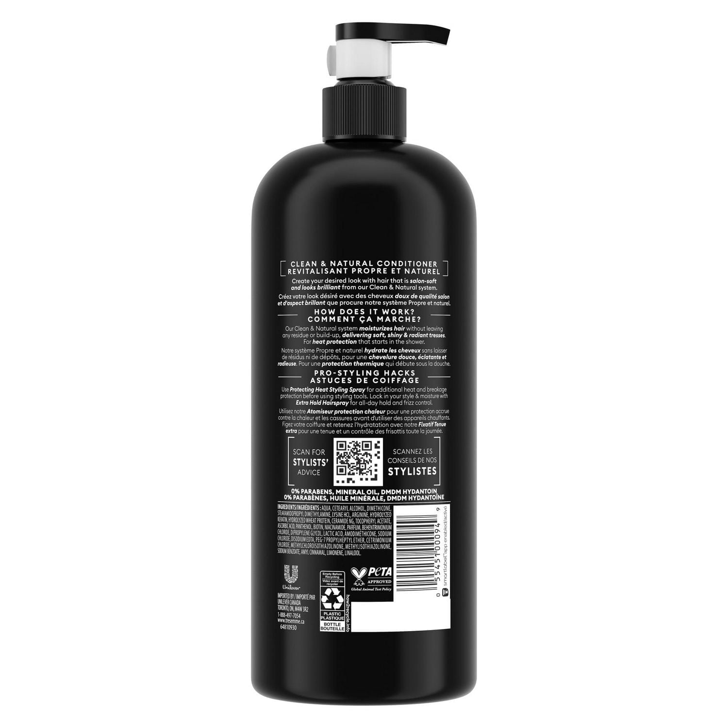 TRESemmé Revitalisant Propre et Naturel Cheveux Visiblement Hydratés, 828 ml