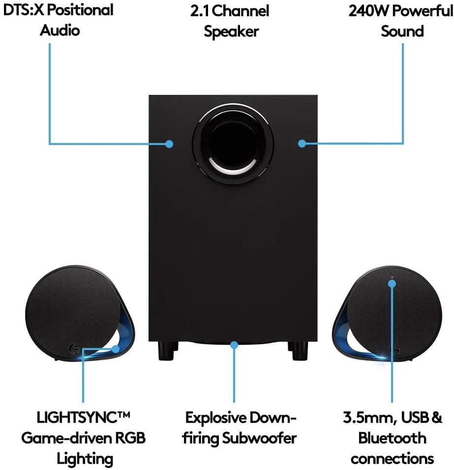 Haut-parleurs de jeu Bluetooth Logitech G560 LIGHTSYNC
