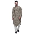 thumbnail image 1 of Atasi Cotton Flex Asymmetrical Long Sleeve Kurta For Men Printed Designer Kurta, 1 of 1