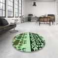 thumbnail image 4 of Ahgly Company Machine Washable Indoor Rectangle Transitional Light Green Area Rugs, 2' x 4', 4 of 7